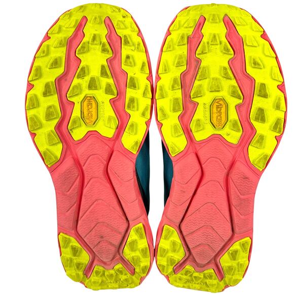 Hoka One Zinal Trail Running Shoe Women's 10.5 B Black/Blue/Pink/Solpink Sneaker - Picture 7 of 16